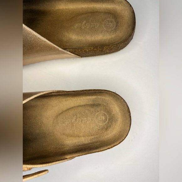 Cat And Jack Slip On Slide Sandals Rose Gold Metallic Adjustable Straps Size 5 - Picture 8 of 9